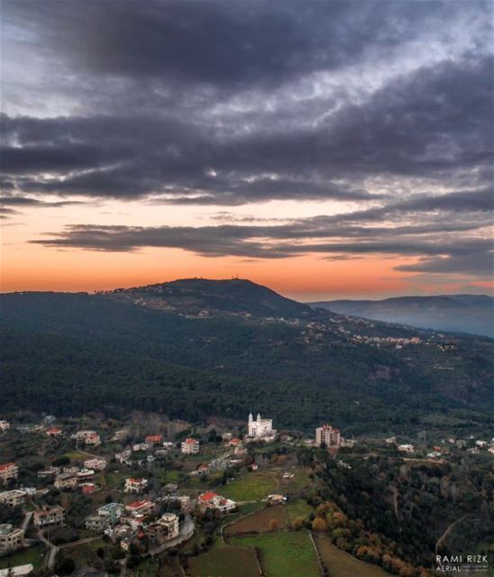 Jezzine's Golden Sunset 🌄...  jezzine  lebanon  dji  drones ... (Jezzine District)