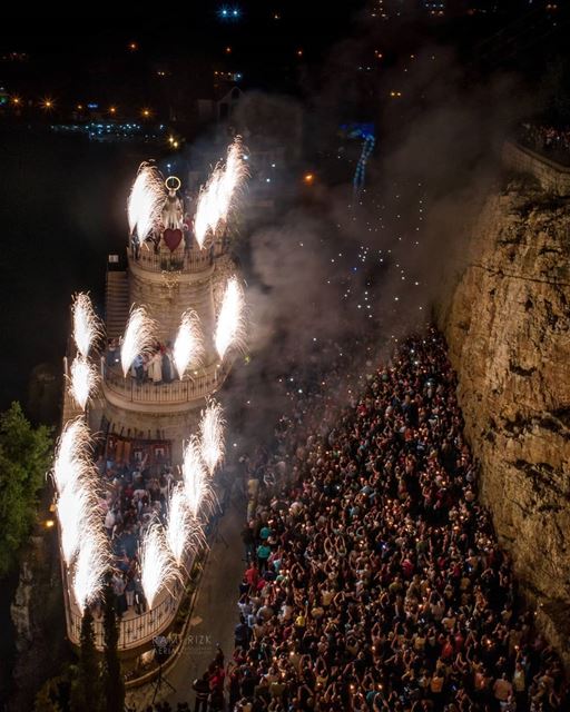 Jezzine's rituals 💒...  lebanon  jezzine  dji  drones  quadcopter ... (The Lady of Maabour - Jezzine)