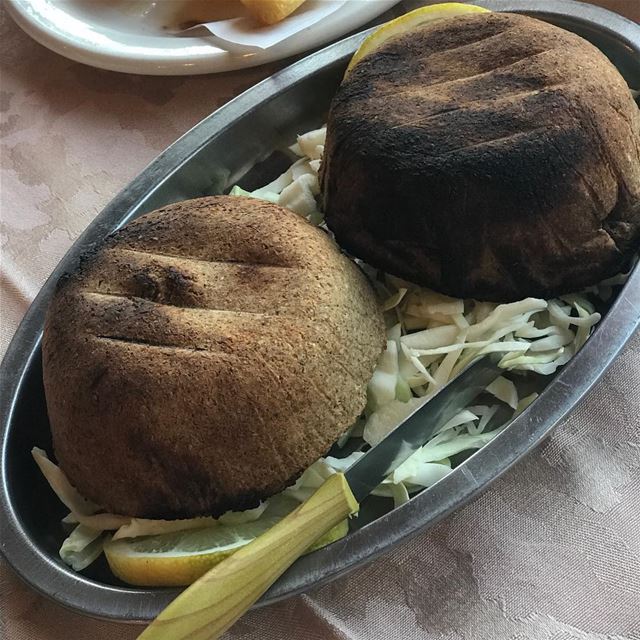 Jezzinian kebbe ! Stuffed with labneh & minced beef !!! & some local... (Al Shallal Jezzine           مطعم الشلال جزين)