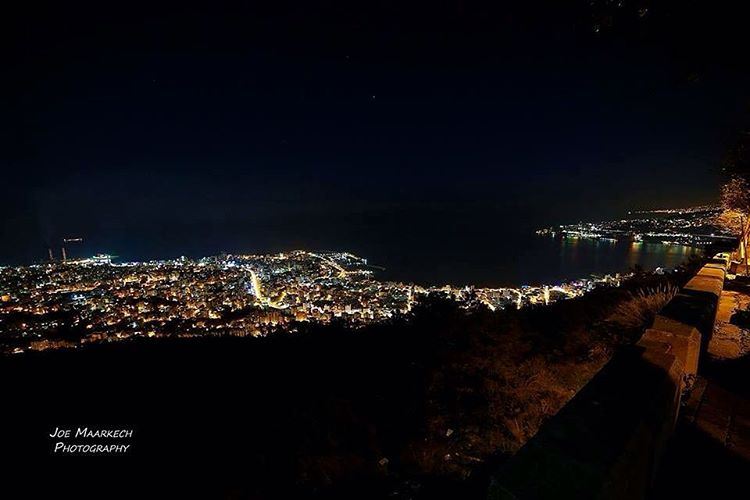 Jounieh at night!  lebanon  jounieh  night  color  colors  sea  sky ... (Jounieh - Lebanon)