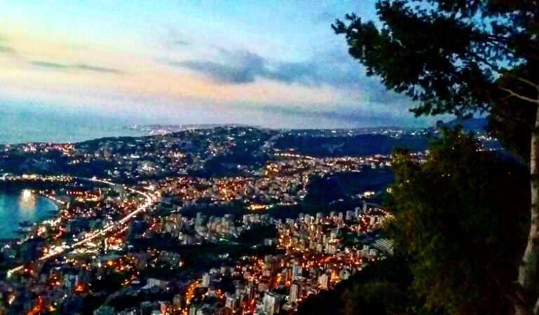  jounieh  bynight  fromharissa ... (Harisa, Mont-Liban, Lebanon)