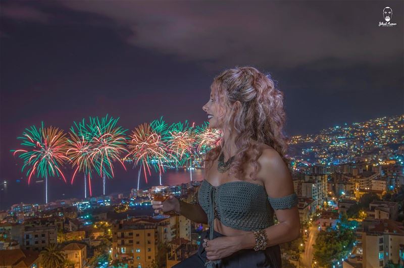 Jounieh fireworks; our WAY!!... (Jounieh International Festival)