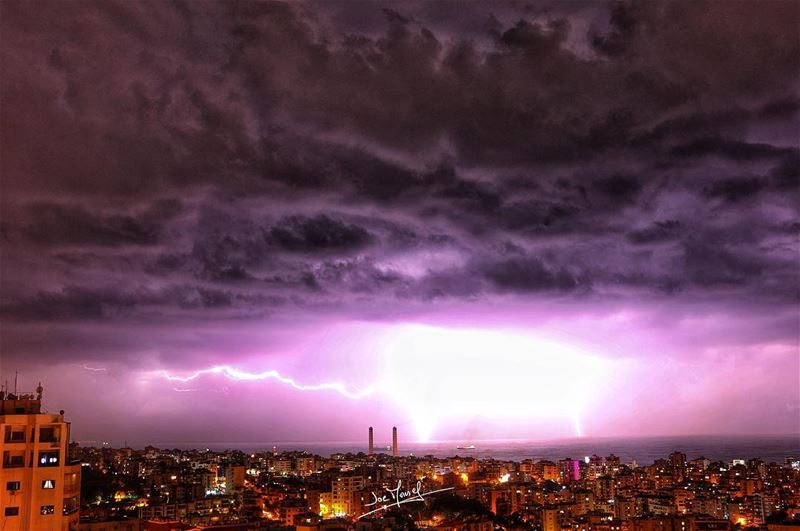  jounieh  keserwan  lebanon  beirut  zouk  night  winter  Lightning ...