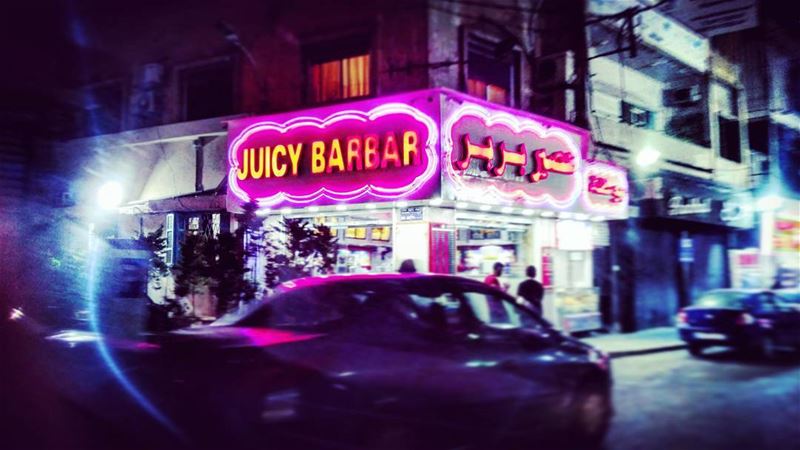 Juicy  juicybarbar  barbar  latergram  lebanese  urban  nocturnal ... (Beirut, Lebanon)