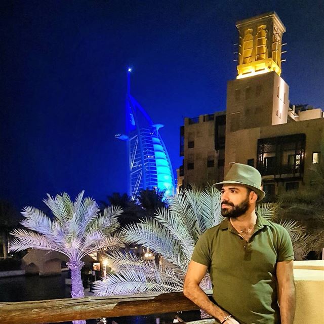 Just a calm  Dubai night 🌒 BurjAlArab UAE travel beard  beardedmen ...