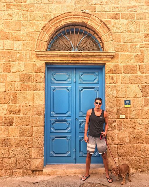 Just a guy, his dog and a blue door 🌀 (Batroûn)