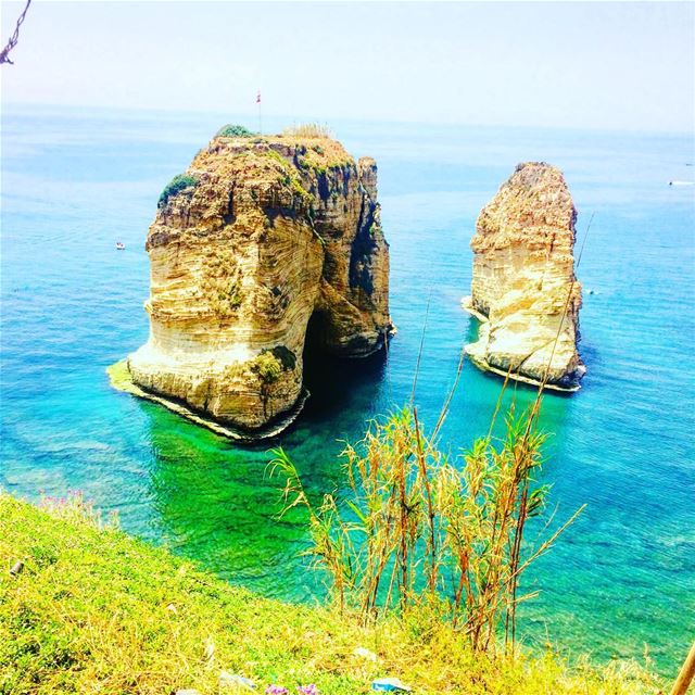 Just a stone in the middle of the sea !🇱🇧❤️ photo  photography  lebanon... (Raouche Rock)