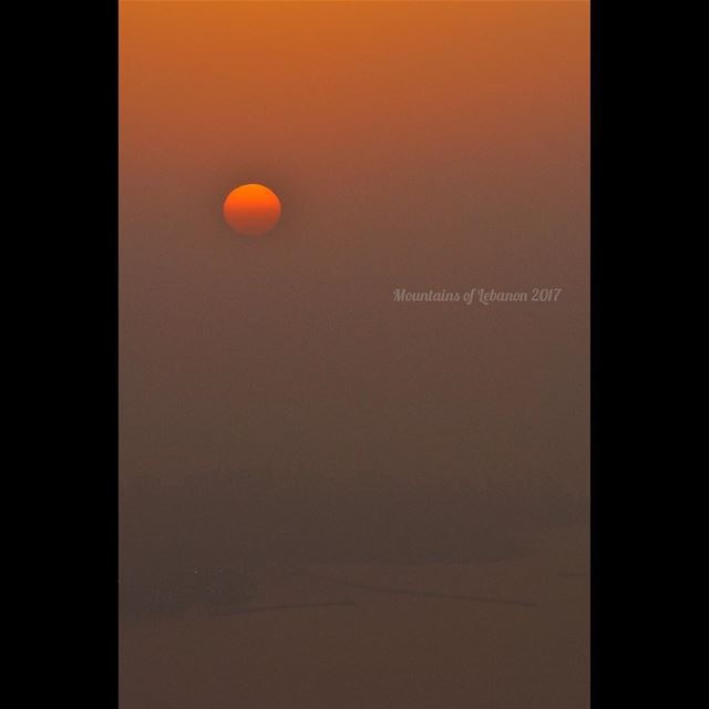 ... Just another amazing sunset over Beirut! this time hazy... sunsets ... (Ballouneh, Mont-Liban, Lebanon)