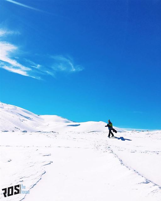 Just another walk in the park 🚶🏻.. casualpowpow ... (Mzaar Ski Resort)