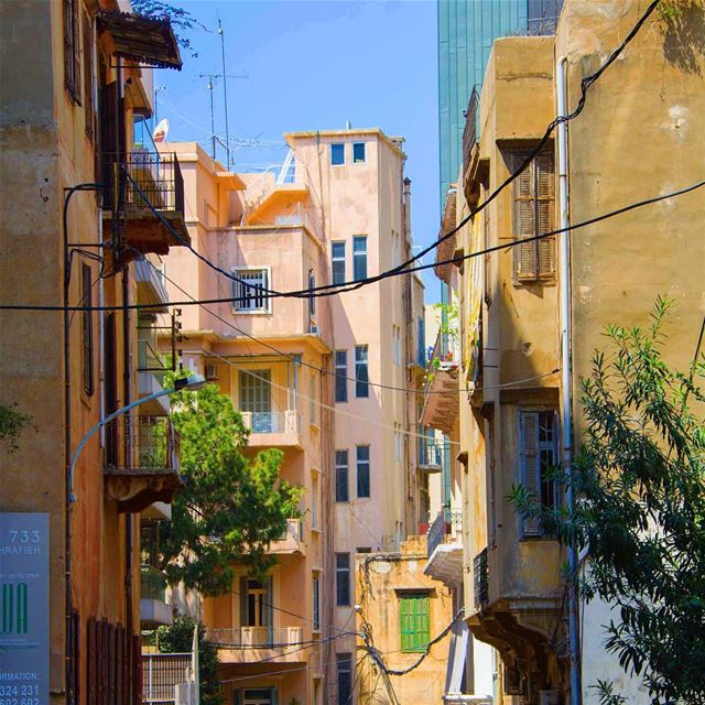 Just like a painting ❤  parallel  lines  beirut  lebanon  buildings ...