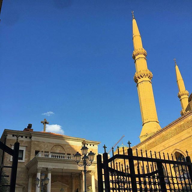 Just one example of coexistence and tolerance in the center of the Middle East, Beirut Lebanon... A church next to a mosque. (DownTown, Beirut)