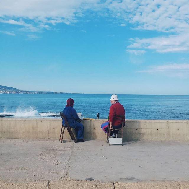 "Just you, me and the old sea" ... livelovetripoli  livelovemina ... (Al Mina', Liban-Nord, Lebanon)