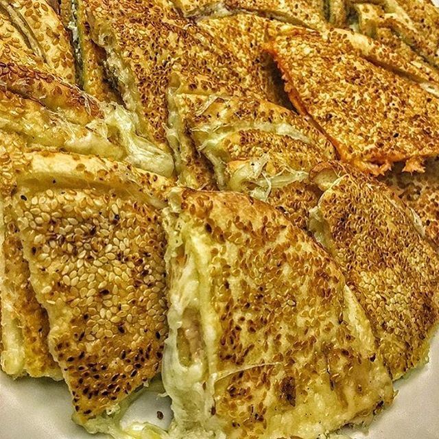 Kaak with melted cheese and Zaatar 
