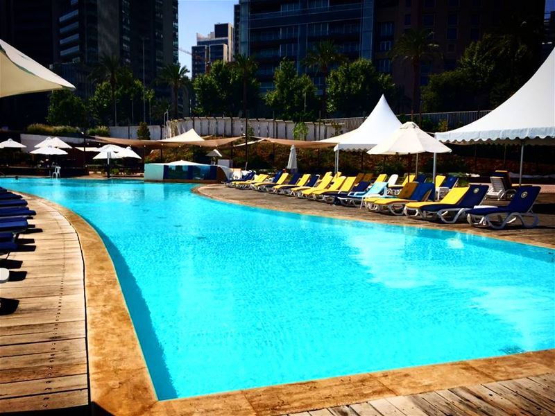 Keep  calm and just keep  swimming in a  hot  weather 🐳 downtown  beirut... (Saint-George Hotel,Yacht Club & Marina)