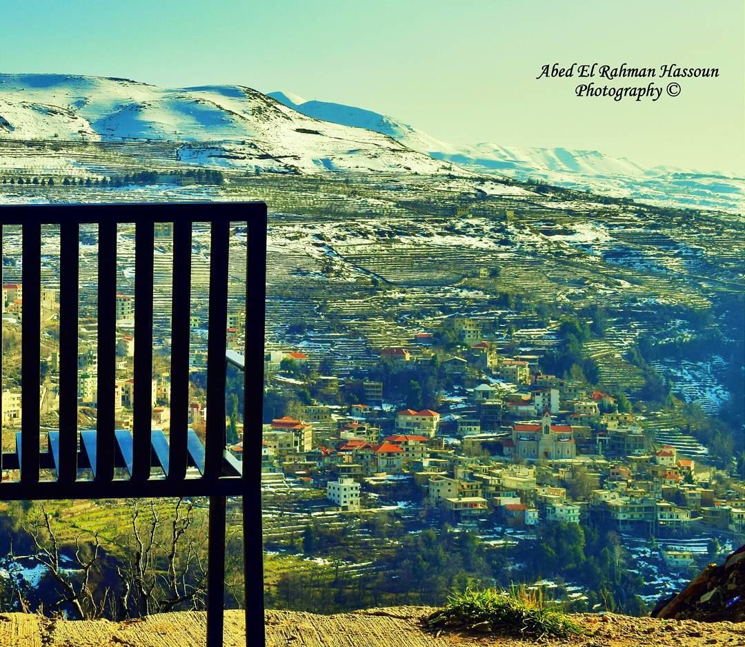 Keep calm, take a seat and enjoy the view 😍 | Like my photography... (Ehden, Lebanon)