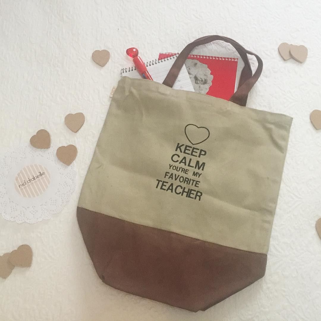keep calm ❤️ we love you. Teacher s day gift idea✌🏻Write it on fabric by...