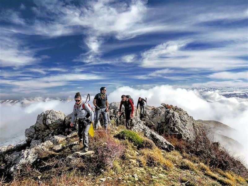 Keep Hiking! hike  ridge  rocks  trek  clouds  fog  peaks  mountains ...