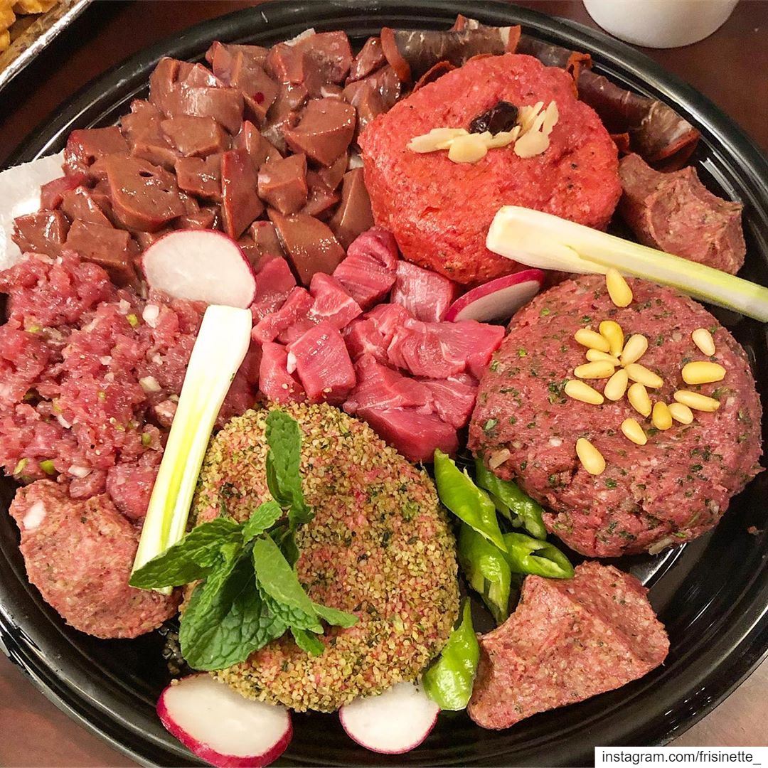Kibbeh Nayeh, tartare of Lebanon, is specially prepared spiced raw meat