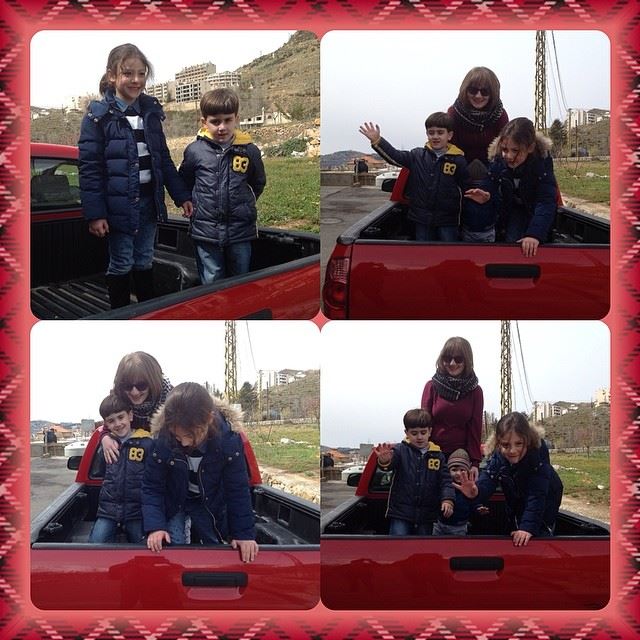  kids truck enjoying faraya Lebanon...