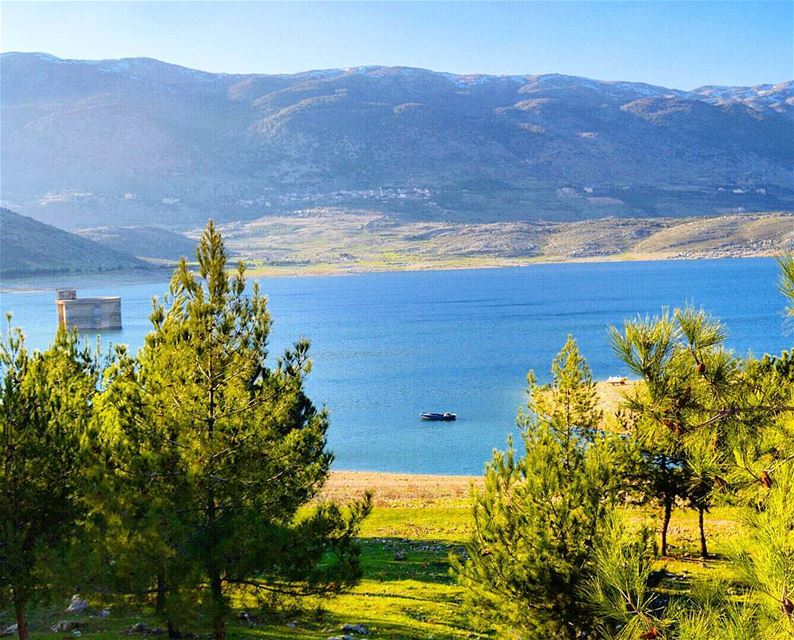 Lake qaraoun lake  reservoir  waterdam  beautifulview  beautifulday ...