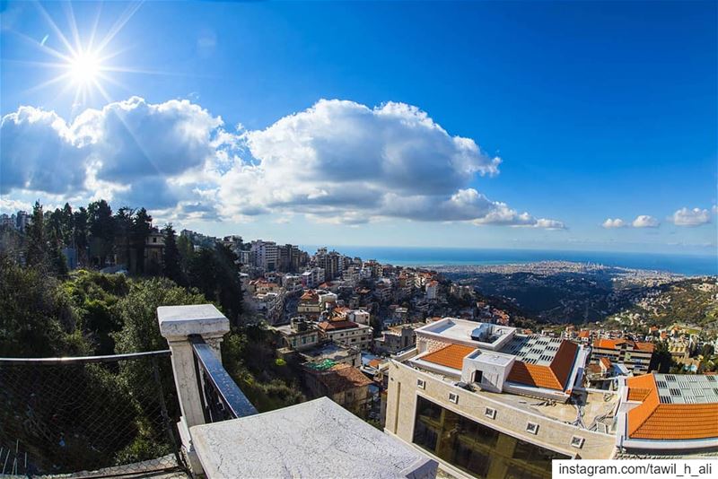🌞🏘 landscape  beautiful  sky  city  insta_lebanon  instagram ... (Alley, Mont-Liban, Lebanon)