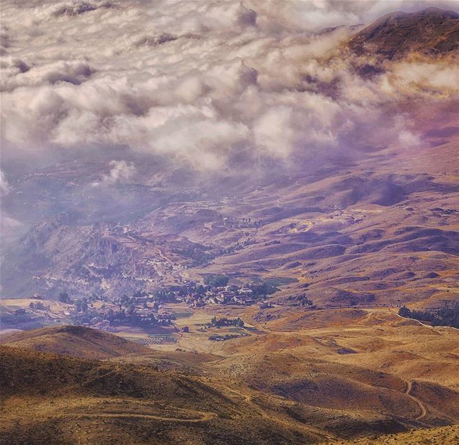  landscape nature naturelovers fog clouds mountain valley lebanon cedars...