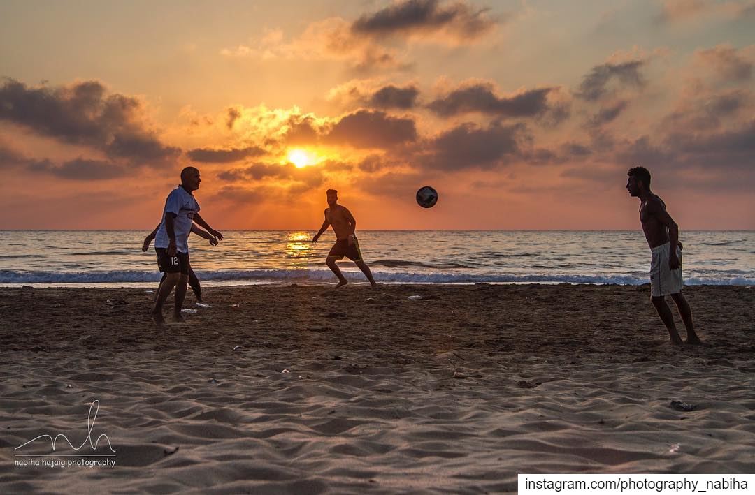 Last Summer, a group of Palestinian Refugees playing at Sour Beach. ... (Tyre, Lebanon)