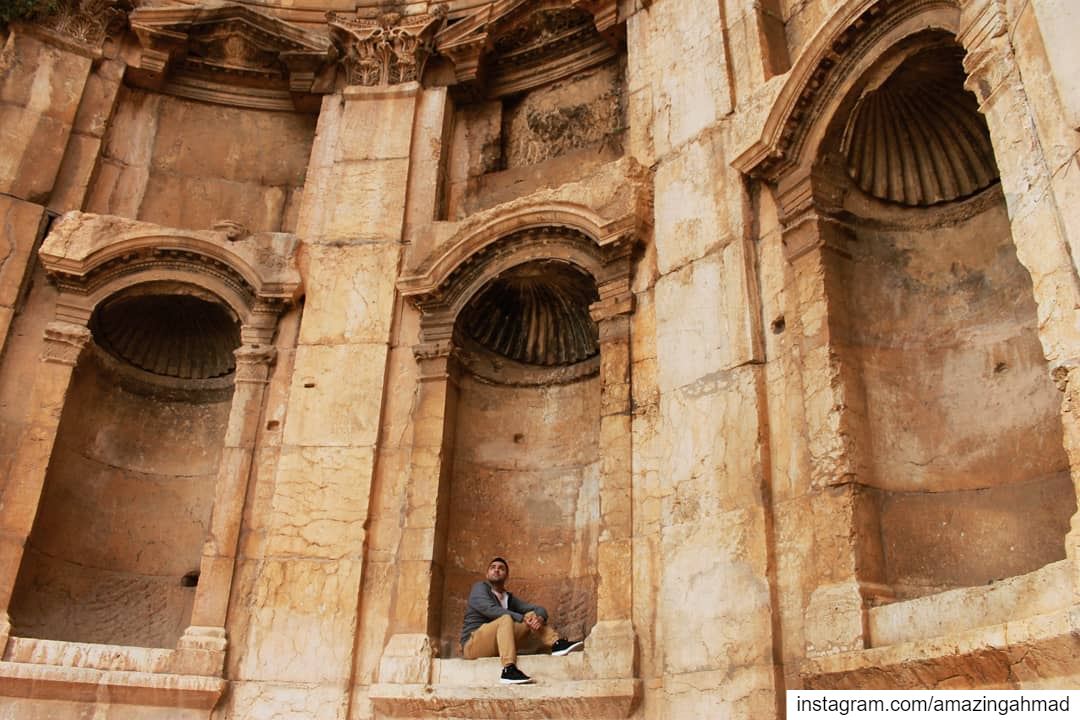 "Learn to look up now and then, just in case a piano is falling from... (Baalbek, Lebanon)