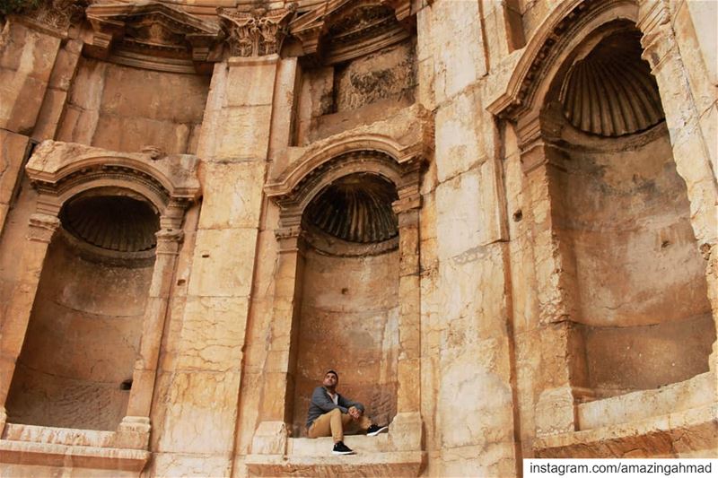 "Learn to look up now and then, just in case a piano is falling from... (Baalbek, Lebanon)