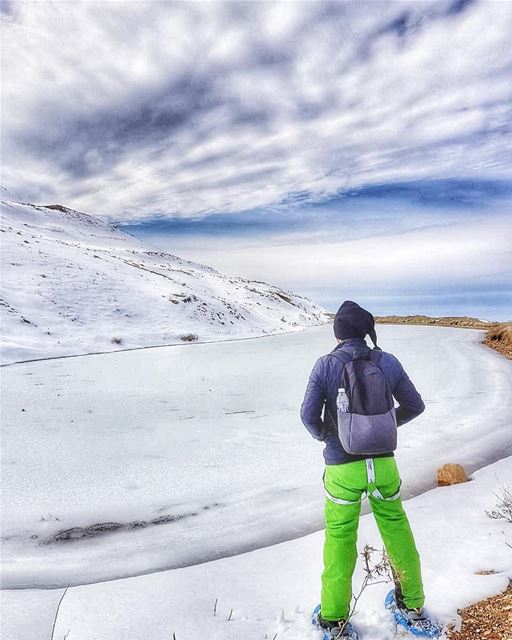 Leave me next to this frozen lake .... falougha  lebanon  lebanon_hdr ... (Jabal Fâloûgha)