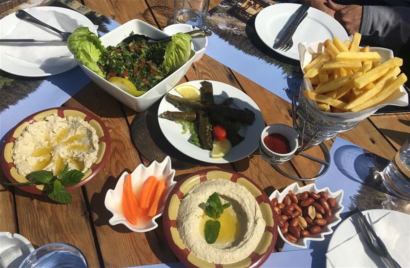 Lebanese appetizers😋 @cedarhousecafe (Cedar House Barouk)