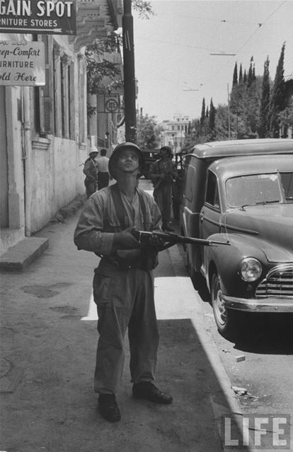Lebanese Army on Bliss Street  1958 