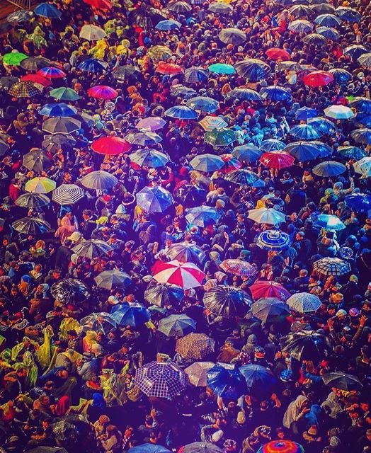 Lebanese know how to party 🎊 🎊 🎉 even under the heavy rain 🌧 ☔️ @beirut (Downtown Beirut)