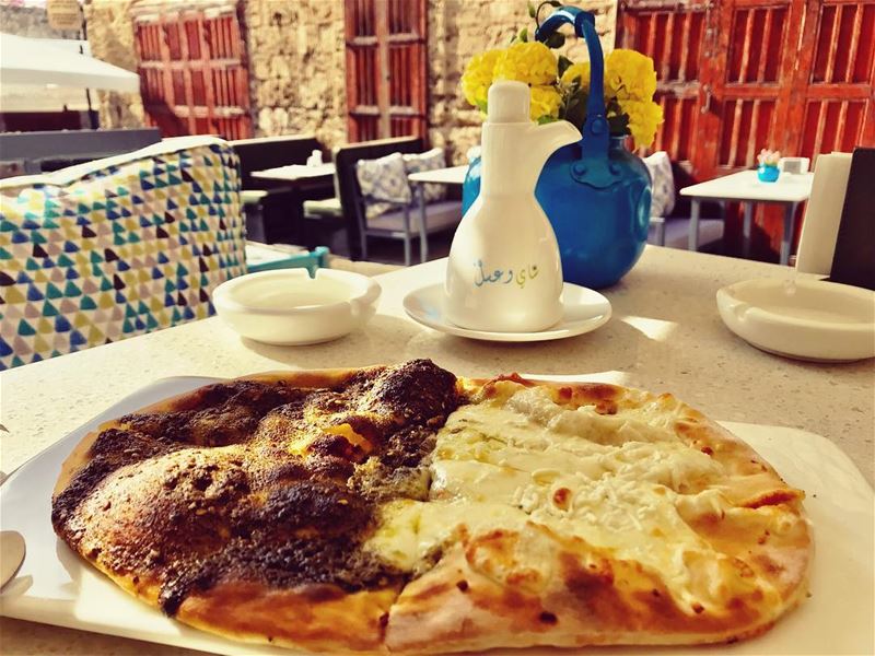  lebanesebreakfast  man2ouche  tea  lebanon ... (Byblos, Lebanon)