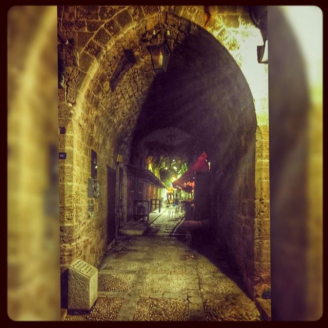 Lebanon ♥  arcade  stone  heritage  latenight  beautiful  scenery ... (Byblos, Lebanon)