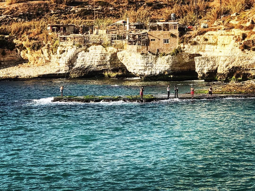  lebanon beirut raouche sea rocks fish fisherman fishermen people sunday... (Mövenpick Hotel & Resort Beirut)