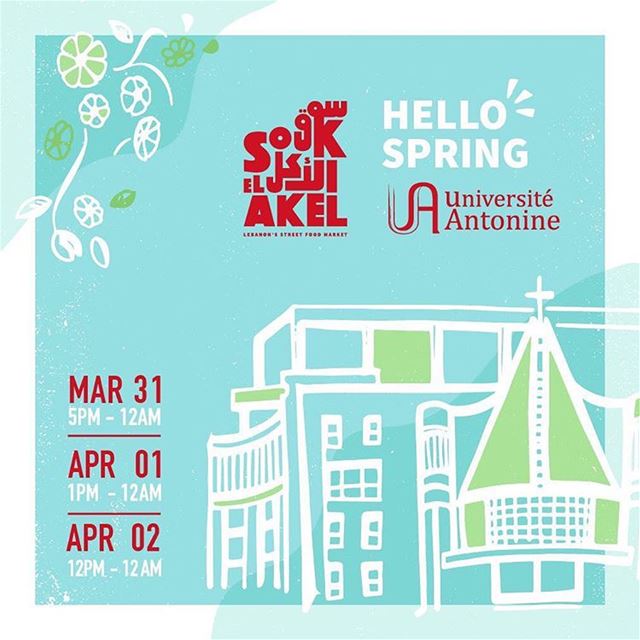  lebanon  beirut  UA  soukelakel  ngno  event  hello  spring  food ... (Université Antonine - UA)