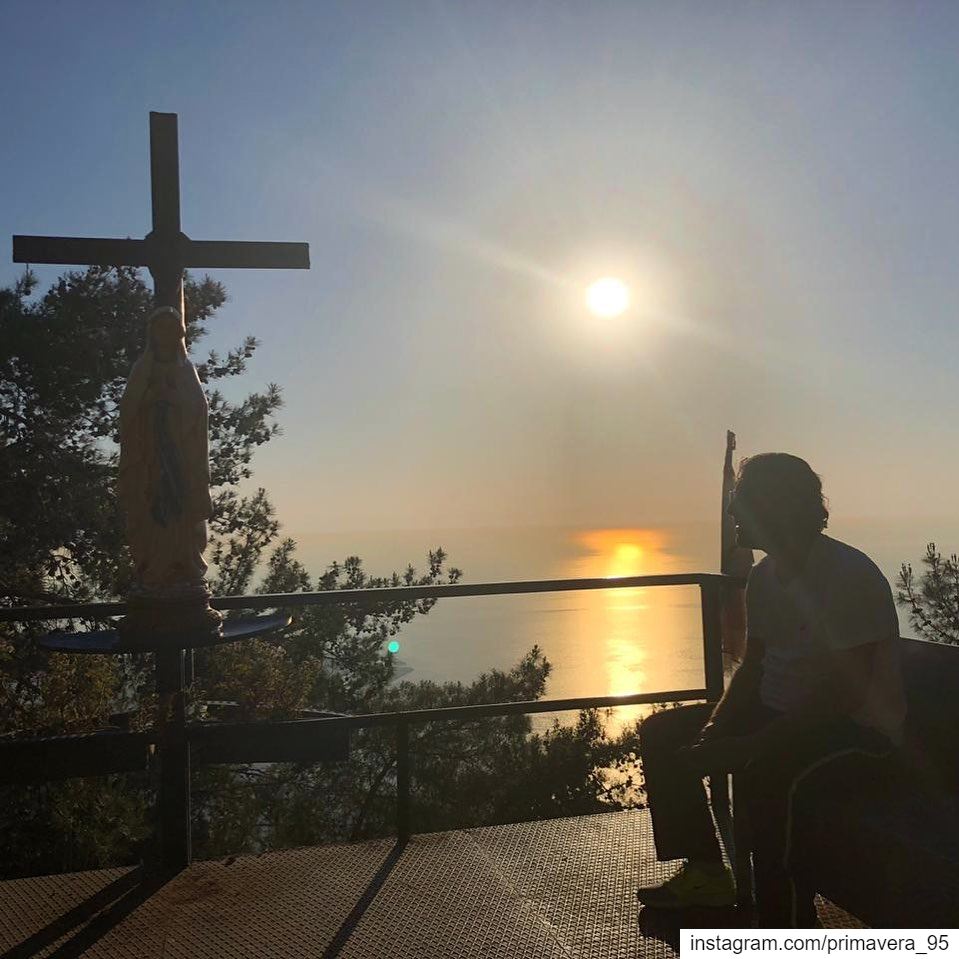  lebanon  Harissa  ladyoflebabon  capture  sea  cross  faith  hiking ... (The Lady of Lebanon - Harissa)