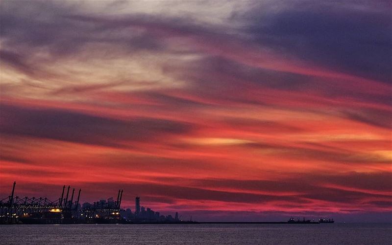  lebanon  lebanon_hdr  sunsets  crazy  sunset  magic  beirut  skyline  sea...