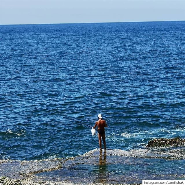  lebanon livelovelebanon beirut livelovebeirut sea summer blue horizon sky... (Beirut, Lebanon)