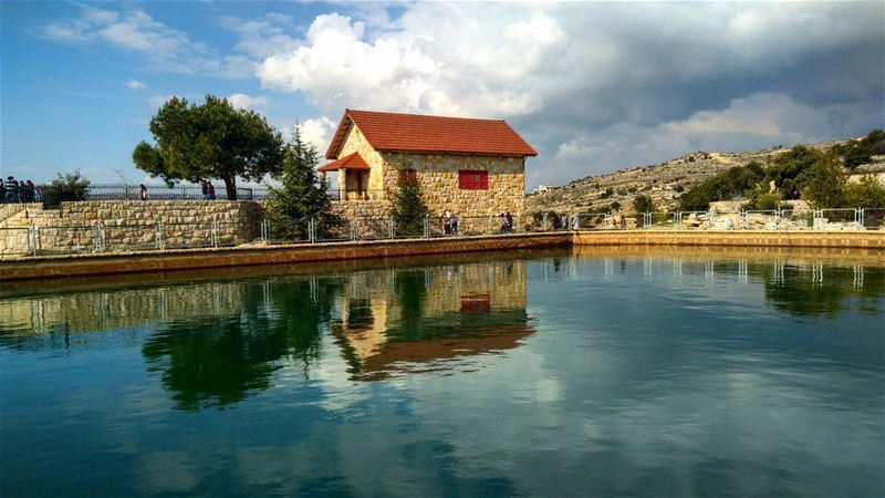  lebanon livelovelebanon reflaction water lake dam house tree picoftheday...