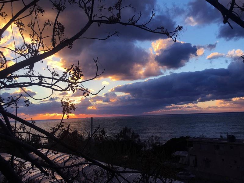  Lebanon  sunset  orange  sky  sun  blue  skylovers  instaleb  instabeirut...