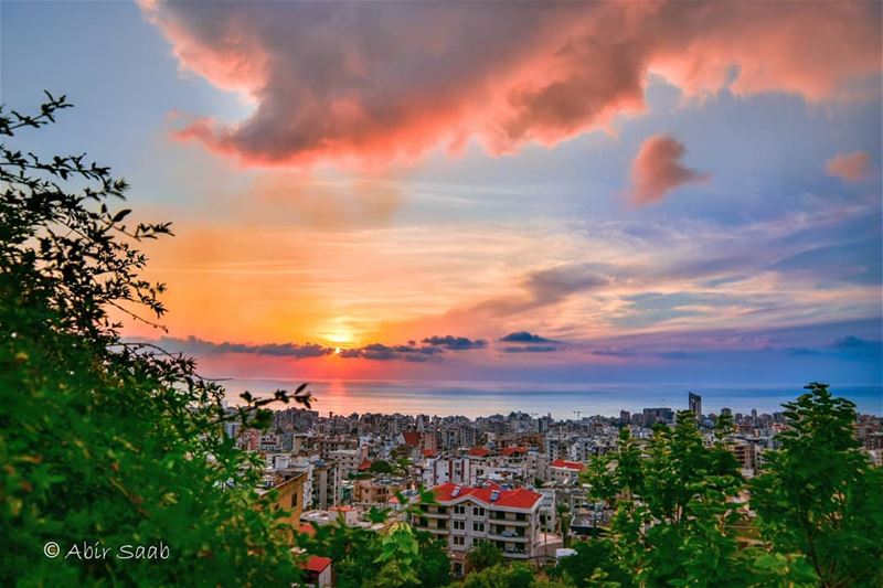  lebanon  zoukmikael  cloudy  sunset  colorful  landscape  lebanontimes ... (Zouk Mikael)