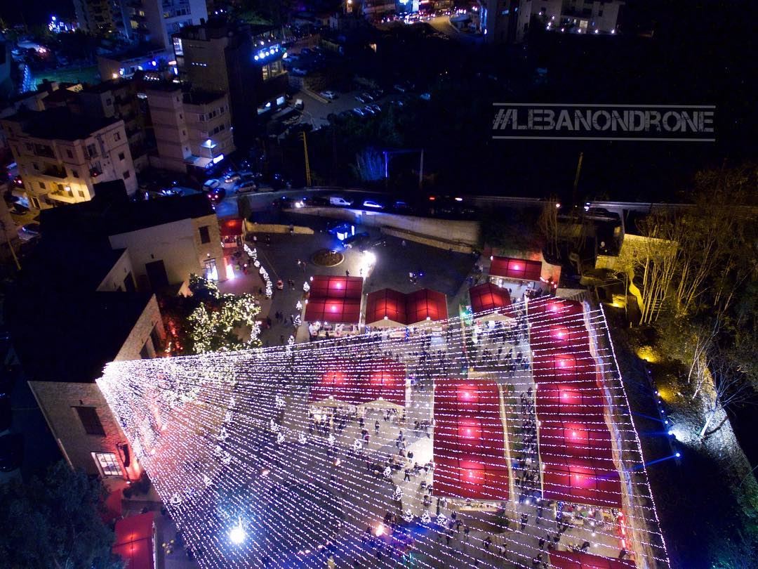@lebanondrone enjoys a wonderful evening of @soukelakel from above Make... (Souk el Akel)