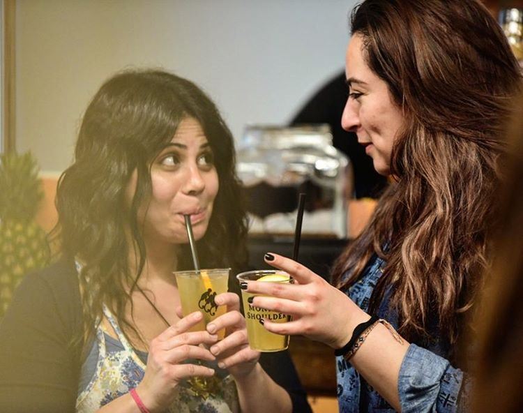 - Let's pretend it's Friday and get drunk! - Bottoms up?... (Mar Mikhael-Armenia The Street)