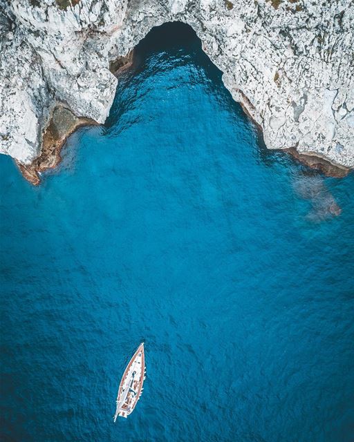 Let's set sail and go explore the world ⛵️Photo taken with the @djiglobal... (Batroûn)