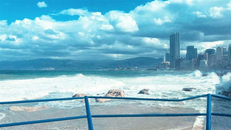 Let the blue sky meet the blue sea and all is blue for a time. 💙 Thank... (Ain Mraysse)