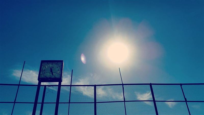 Let the clocks relapse.  abandoned  abandonedplaces  bluesky  blue  sky ...