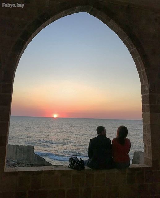  libanon batroun sunset arcades love super_photosunsets lebanonspotlights... (Batroûn)