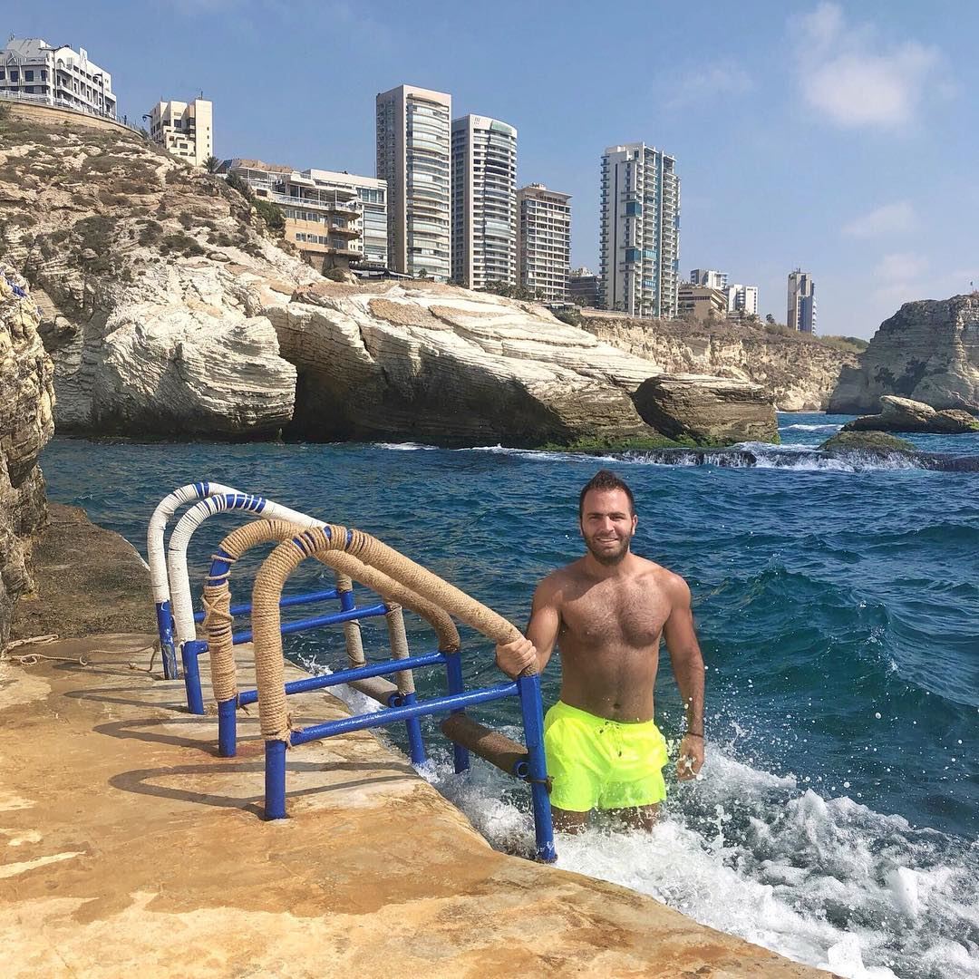 Life’s a Beach! 🌊  beirut  lebanon  home  lebanese  monday  mondaze ... (Sporting Club Beach)